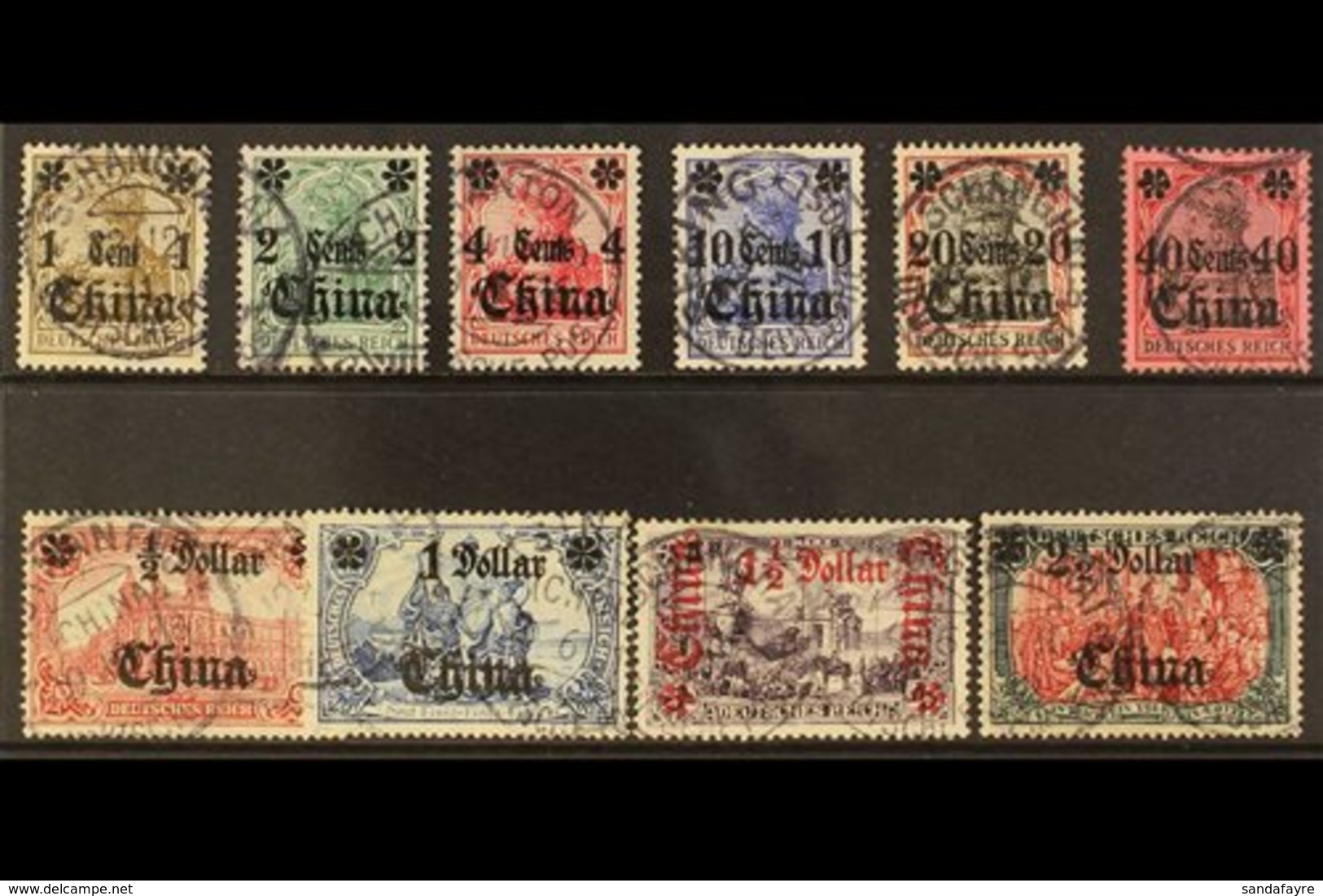 CHINA PO's 1905 Wmk Lozenges Set Complete, SG 46/55b (Michel 28/37), Fine Used, Cat £600 (10 Stamps) For More Images, Pl - Autres & Non Classés