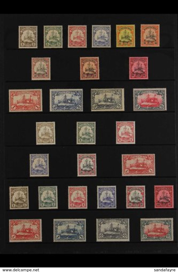 KIAUTSCHOU 1901-1919 FINE MINT COLLECTION Presented On A Stock Page That Includes 1901 "Kaiser Yacht" German Currency Co - Sonstige & Ohne Zuordnung