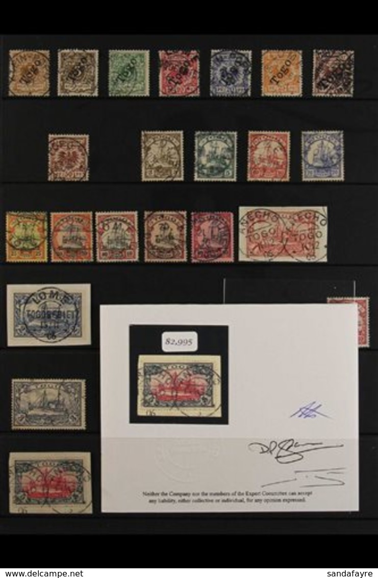 TOGO 1889-1919 USED COLLECTION That Includes An 1889 Crown Eagle 50pf Bearing A "Klein - Popo" Cds, 1897 "Togo" Overprin - Autres & Non Classés