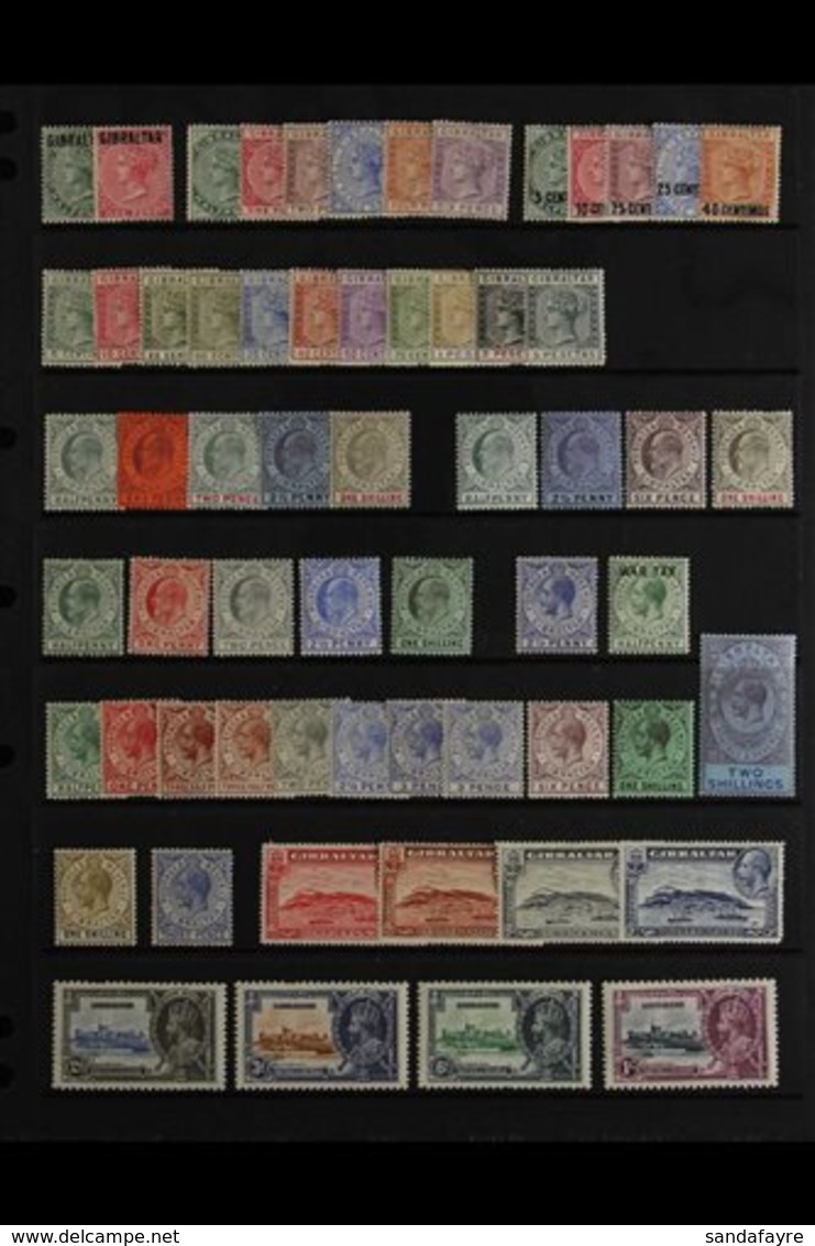 1886-1935 FINE MINT COLLECTION Attractive Range Incl. 1886 Overprinted ½d & 1d, 1886-7 Set To 6d, 1889 5c On ½d To 40c O - Gibraltar