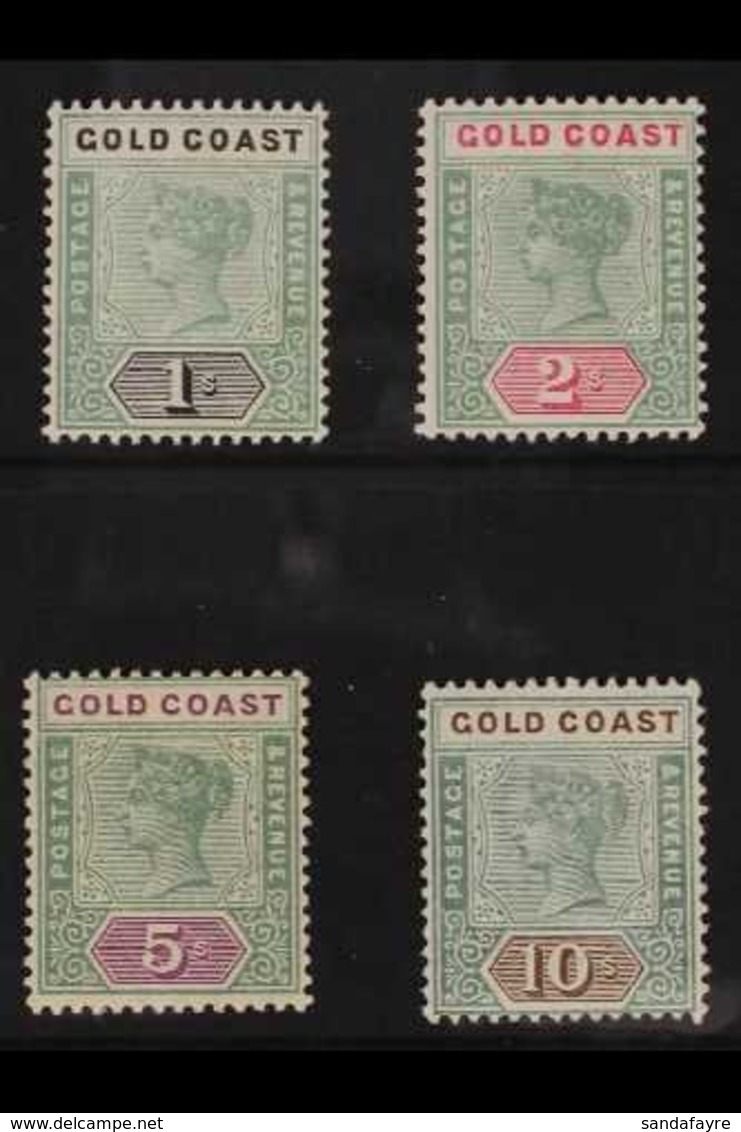 1898 1s To 10s High Values, SG 31/4, Very Fine And Fresh Mint. (4 Stamps) For More Images, Please Visit Http://www.sanda - Gold Coast (...-1957)