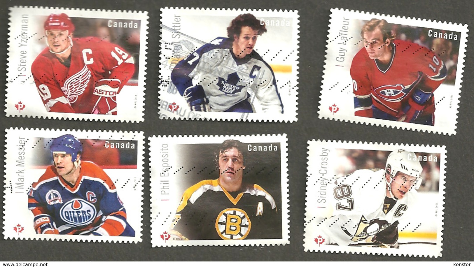 Sc. #2942-47 NHL Great Canadian Forwards Booklets 2016 Used K105 - Usados