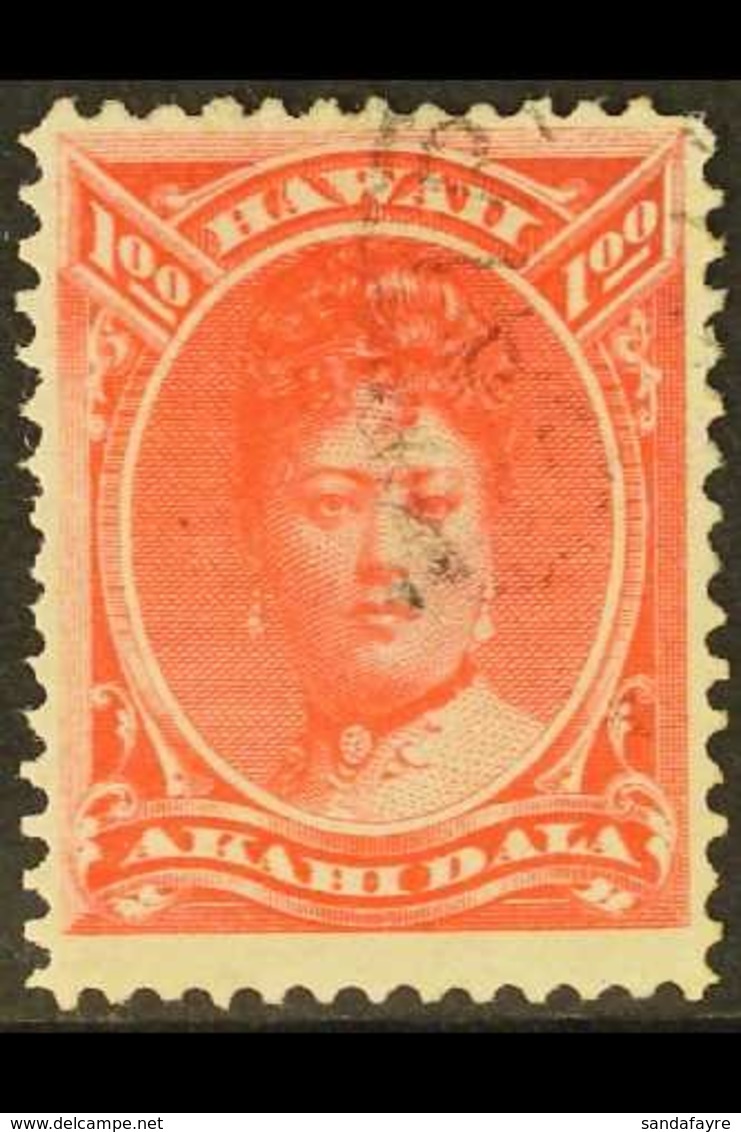 1883-6 $1 Rose-red, Scott 49, Fine Used With Part C.d.s. Cancel. For More Images, Please Visit Http://www.sandafayre.com - Hawaï