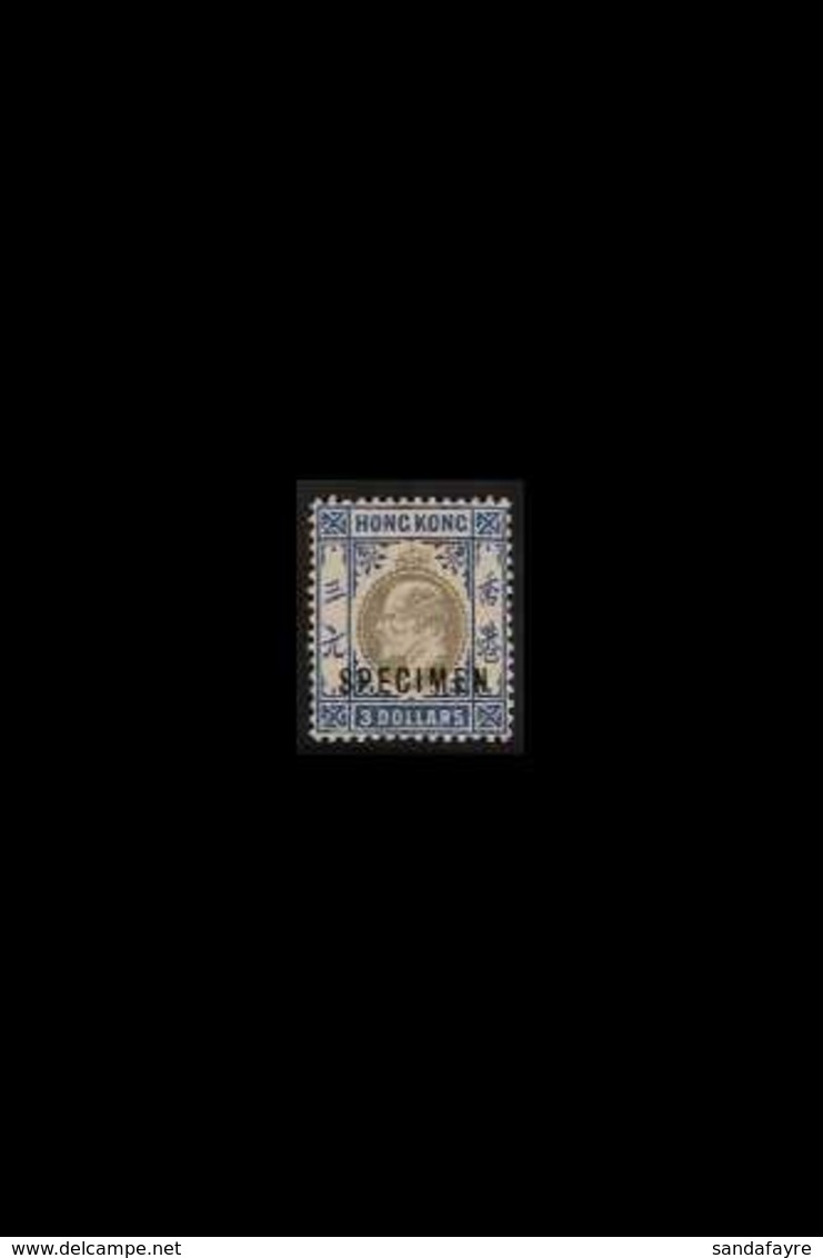 1903 $3 Slate And Dull Blue, Wmk CA, Ed VII, SG 74, Overprinted "Specimen", Very Fine Mint. For More Images, Please Visi - Autres & Non Classés