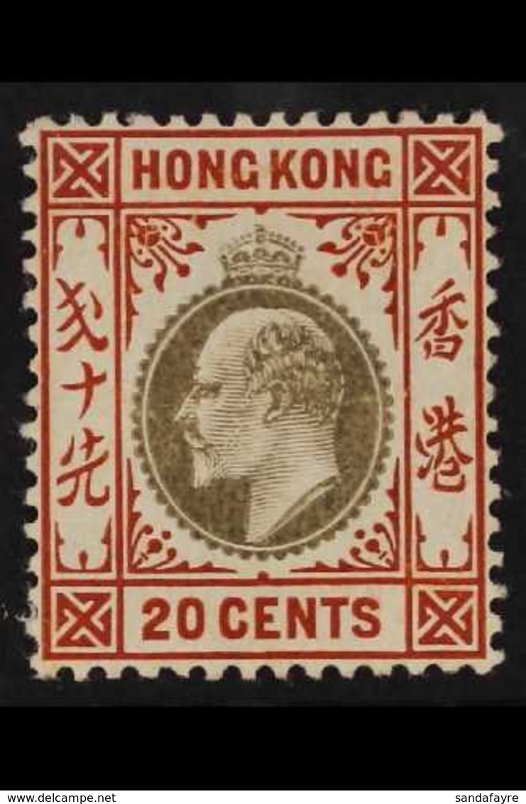 1904 20c Slate And Chestnut, Wmk MCA, SG 83, Fine Mint. For More Images, Please Visit Http://www.sandafayre.com/itemdeta - Other & Unclassified