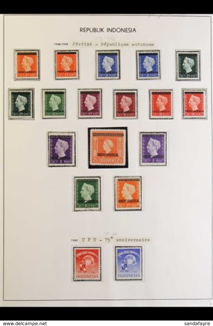 1948-65 EXTENSIVE COLLECTION IN AN ALBUM A Mostly Fine Mint Or Never Hinged Mint Collection Which Starts With 1948-49 Ov - Indonésie
