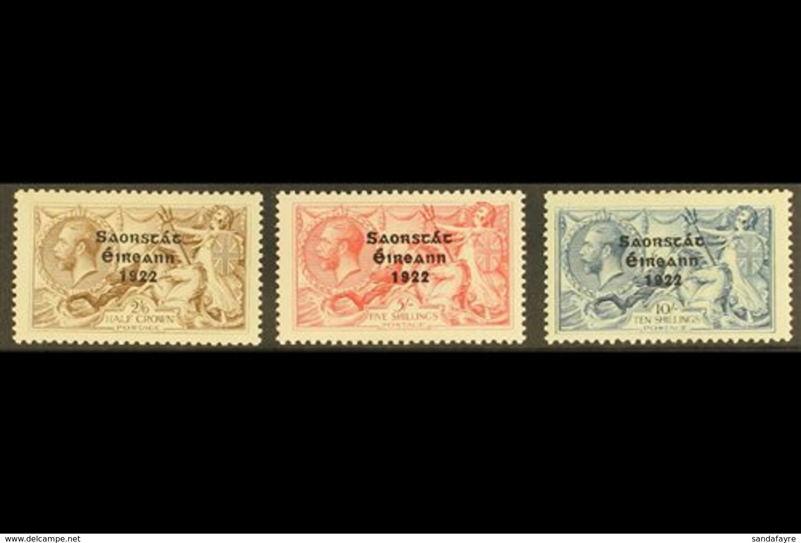1927-28 Seahorses Set With Wide Date, SG 86/88, Fine Mint. (3 Stamps) For More Images, Please Visit Http://www.sandafayr - Autres & Non Classés