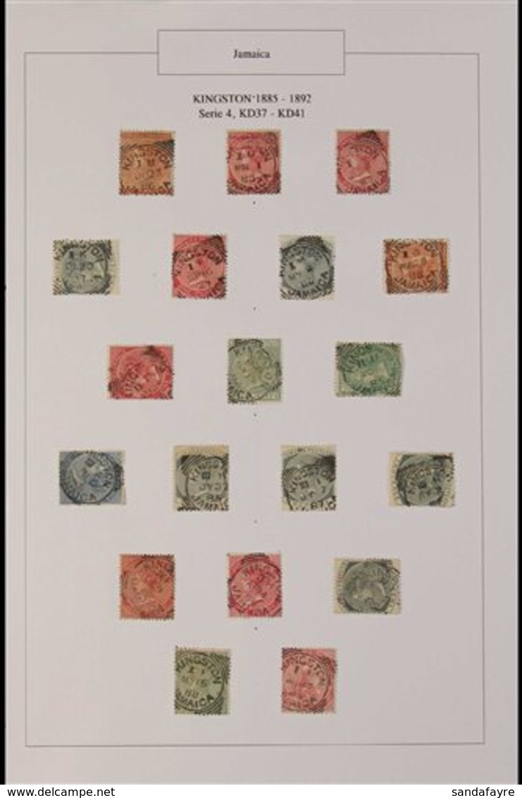 1880-1950 KINGSTON POSTMARKS COLLECTION An Attractive Collection Of Stamps Displaying Clear To Superb Strikes, Neatly Pr - Jamaica (...-1961)