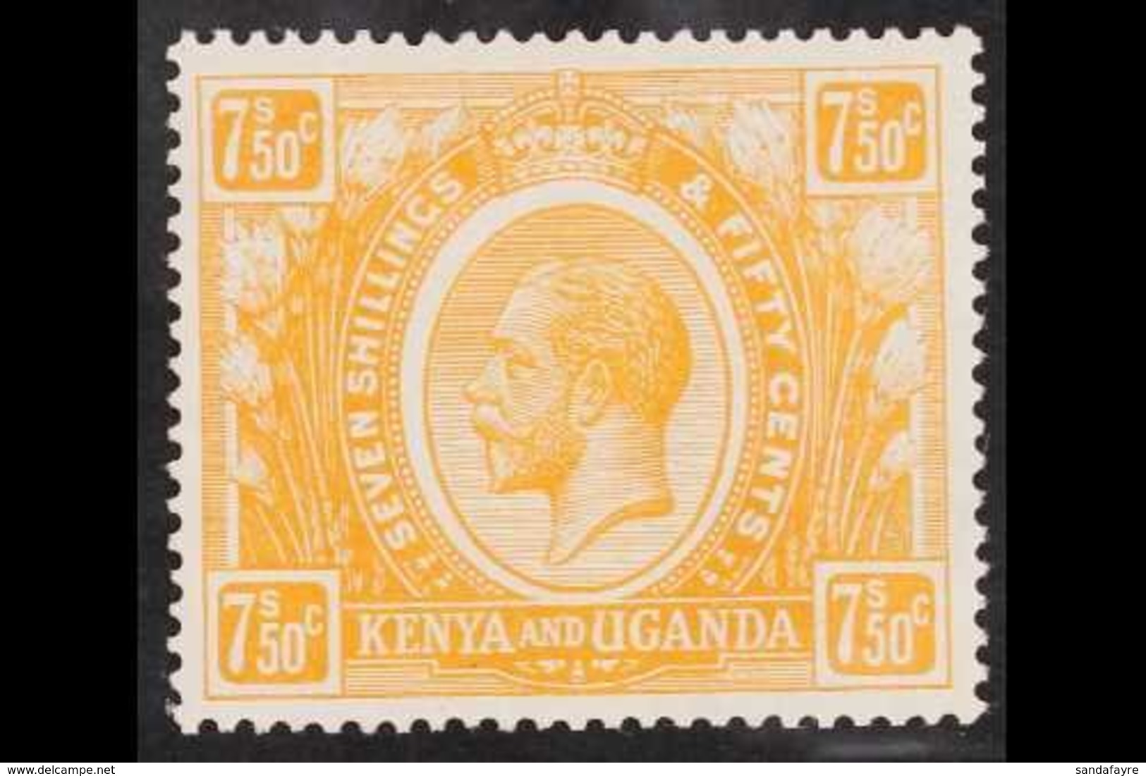 1922-27 7s50 Orange- Yellow, SG 93, Very Fine Mint. For More Images, Please Visit Http://www.sandafayre.com/itemdetails. - Vide