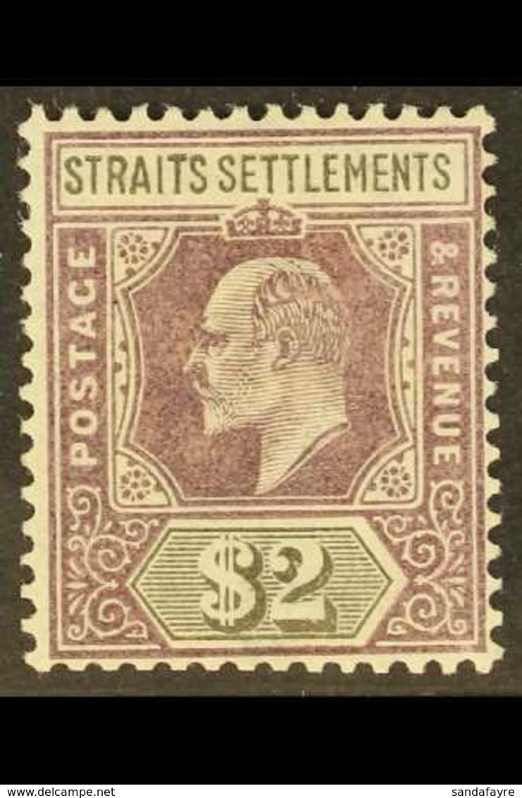 1902 $2 Dull Purple And Black, SG 120, Fine Mint. For More Images, Please Visit Http://www.sandafayre.com/itemdetails.as - Straits Settlements