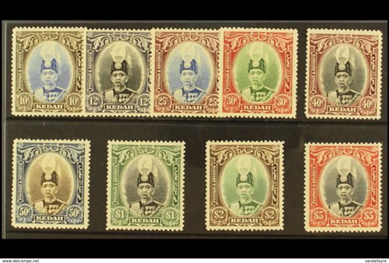 KEDAH 1937 Sultan Set Complete, SG 60/68, Mint Lightly Hinged (9 Stamps) For More Images, Please Visit Http://www.sandaf - Sonstige & Ohne Zuordnung