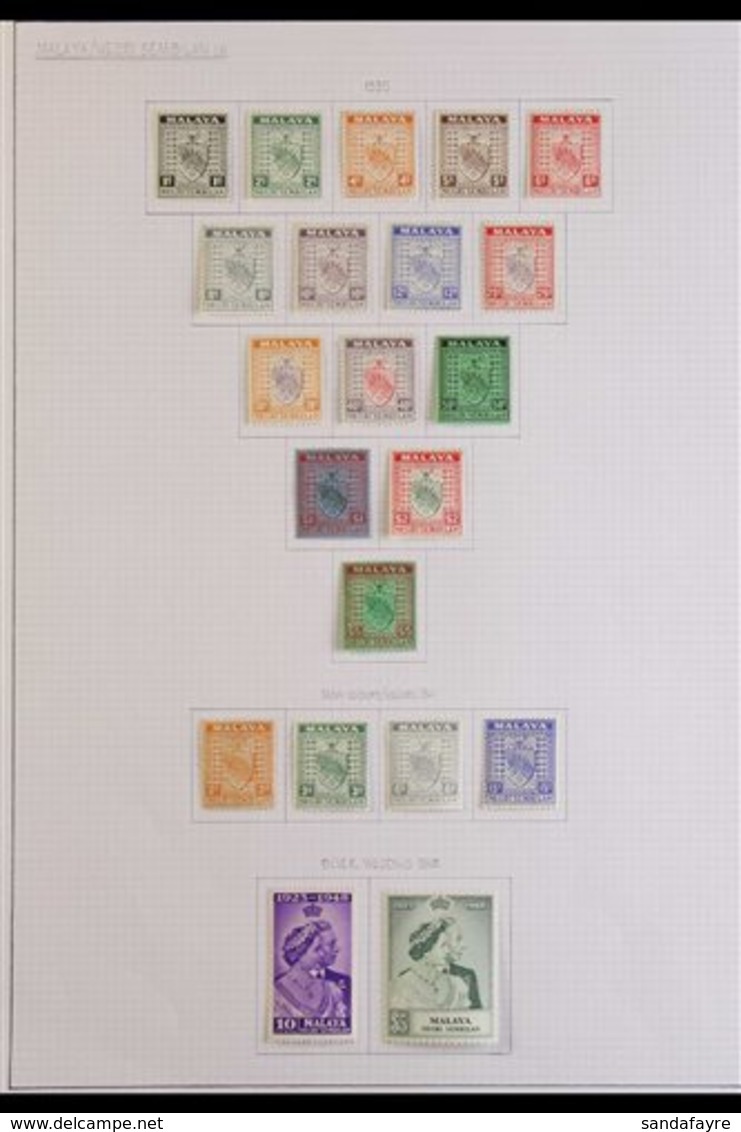 NEGRI SEMBILAN 1935-57 VERY FINE MINT COLLECTION On Pages, Incl. 1935-41 Set, 1948 Royal Silver Wedding Set, 1949-55 Set - Other & Unclassified