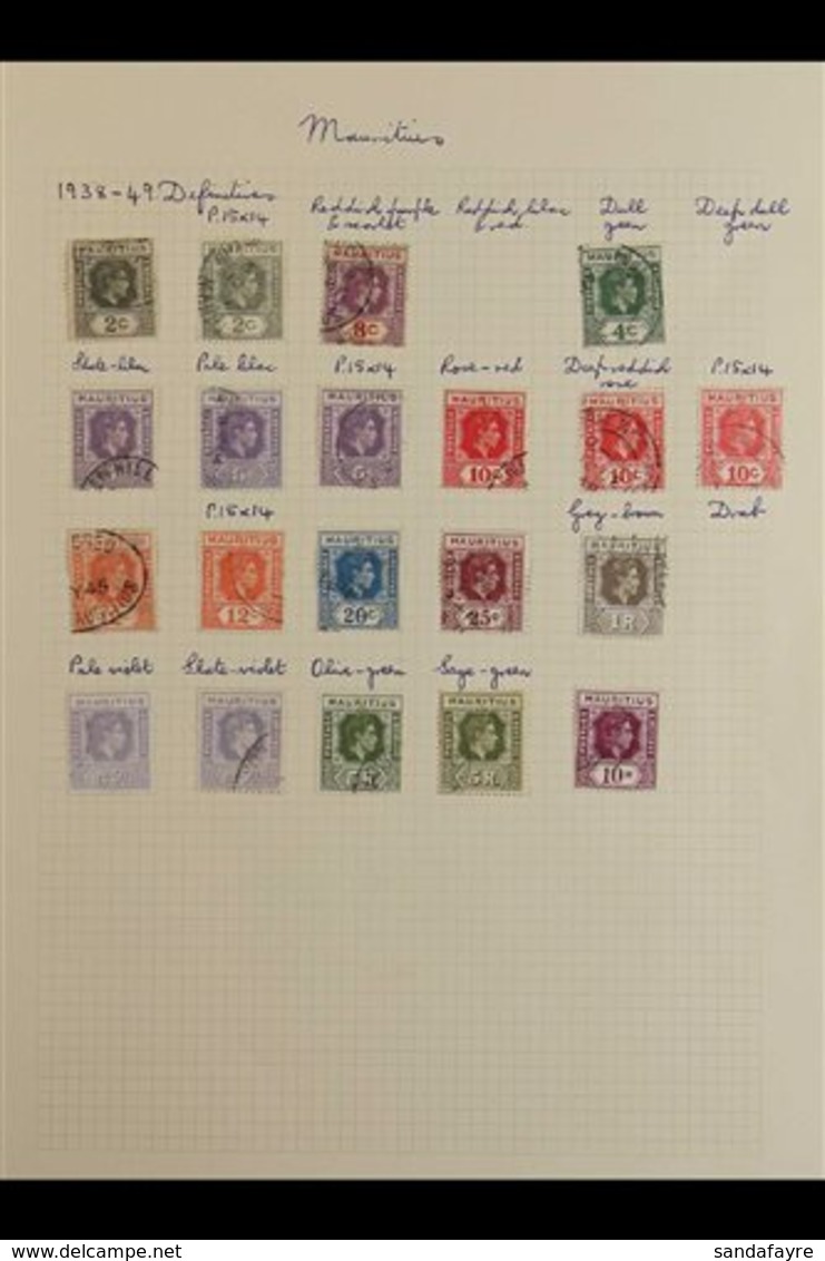 1937-52 KGVI COLLECTION An Interesting Mint & Used Collection Presented On Album Pages That Often Includes Issues Both M - Mauritius (...-1967)