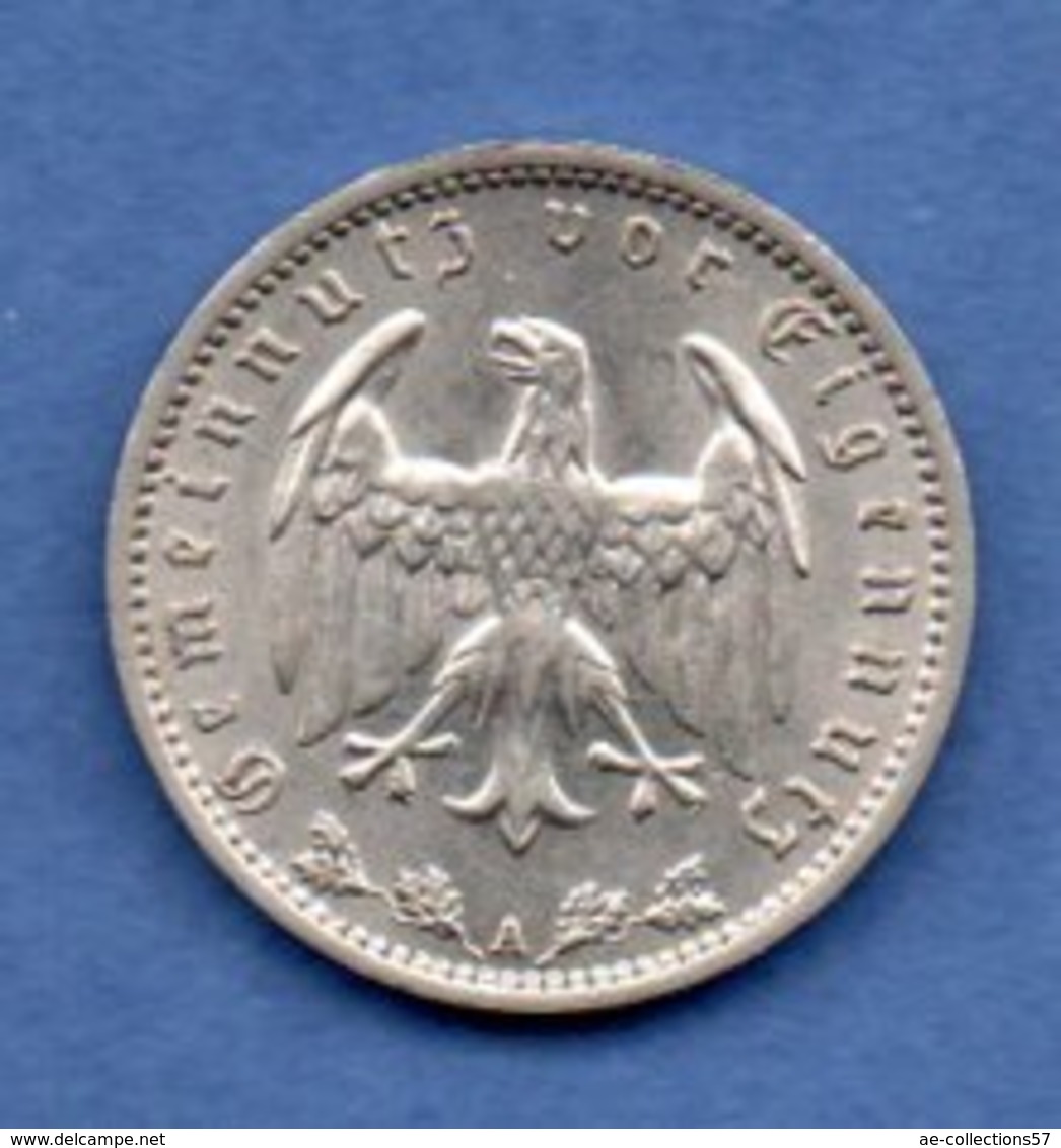 Allemagne  -  1 Reichsmark 1937 A  -  état  SUP - 1 Reichsmark