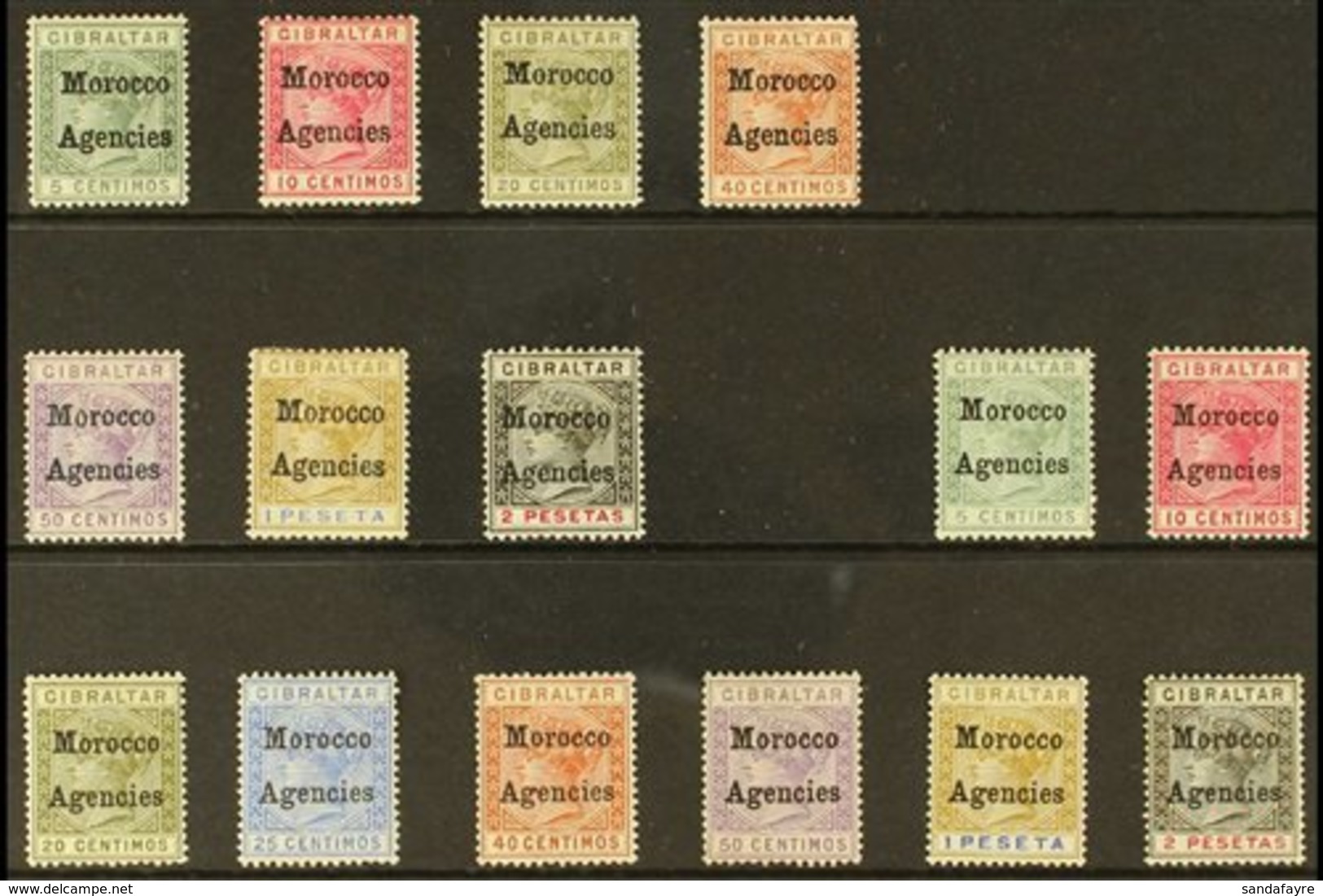 1898-1900 MINT QV SELECTION. An Attractive Mint Selection On A Stock Card That Includes 1898 (Type I Opt) Set (less 25c) - Otros & Sin Clasificación