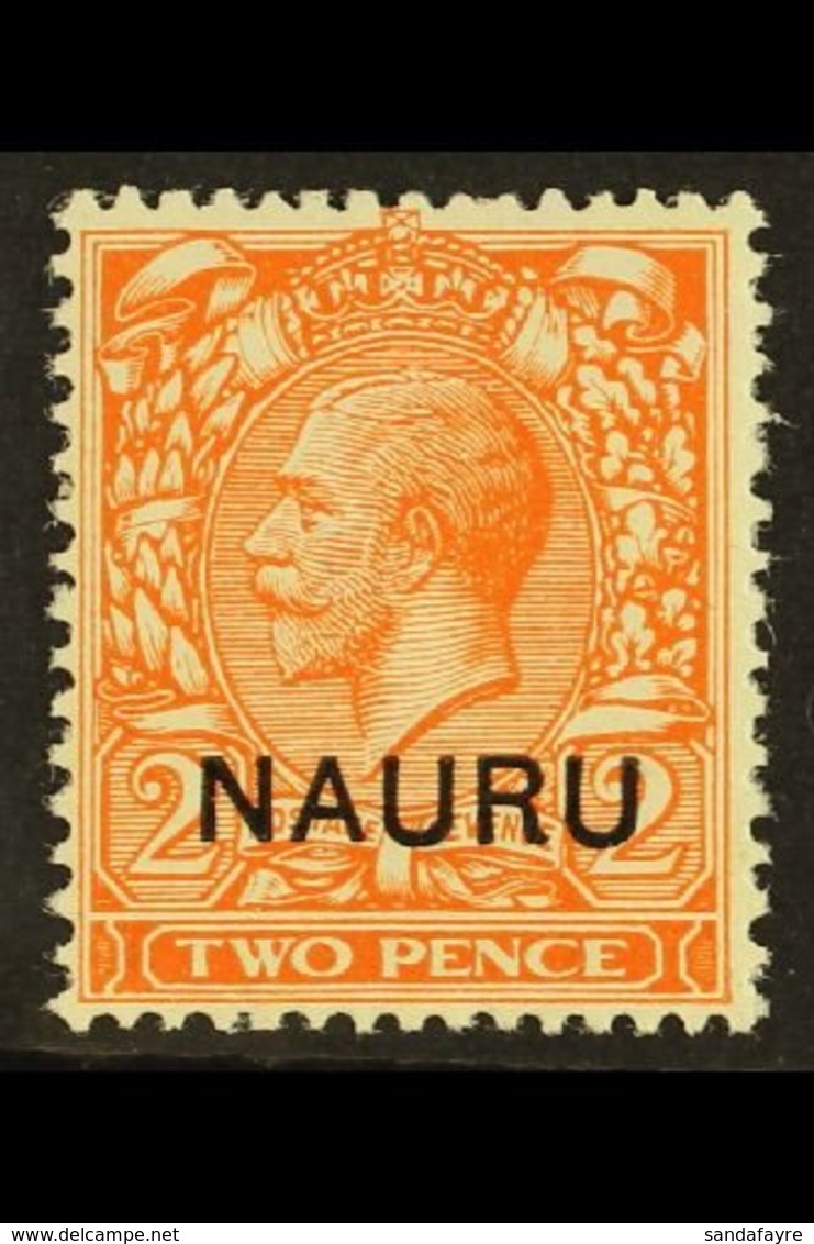 1923 2d Orange (Die II), SG 5, Never Hinged Mint. For More Images, Please Visit Http://www.sandafayre.com/itemdetails.as - Nauru