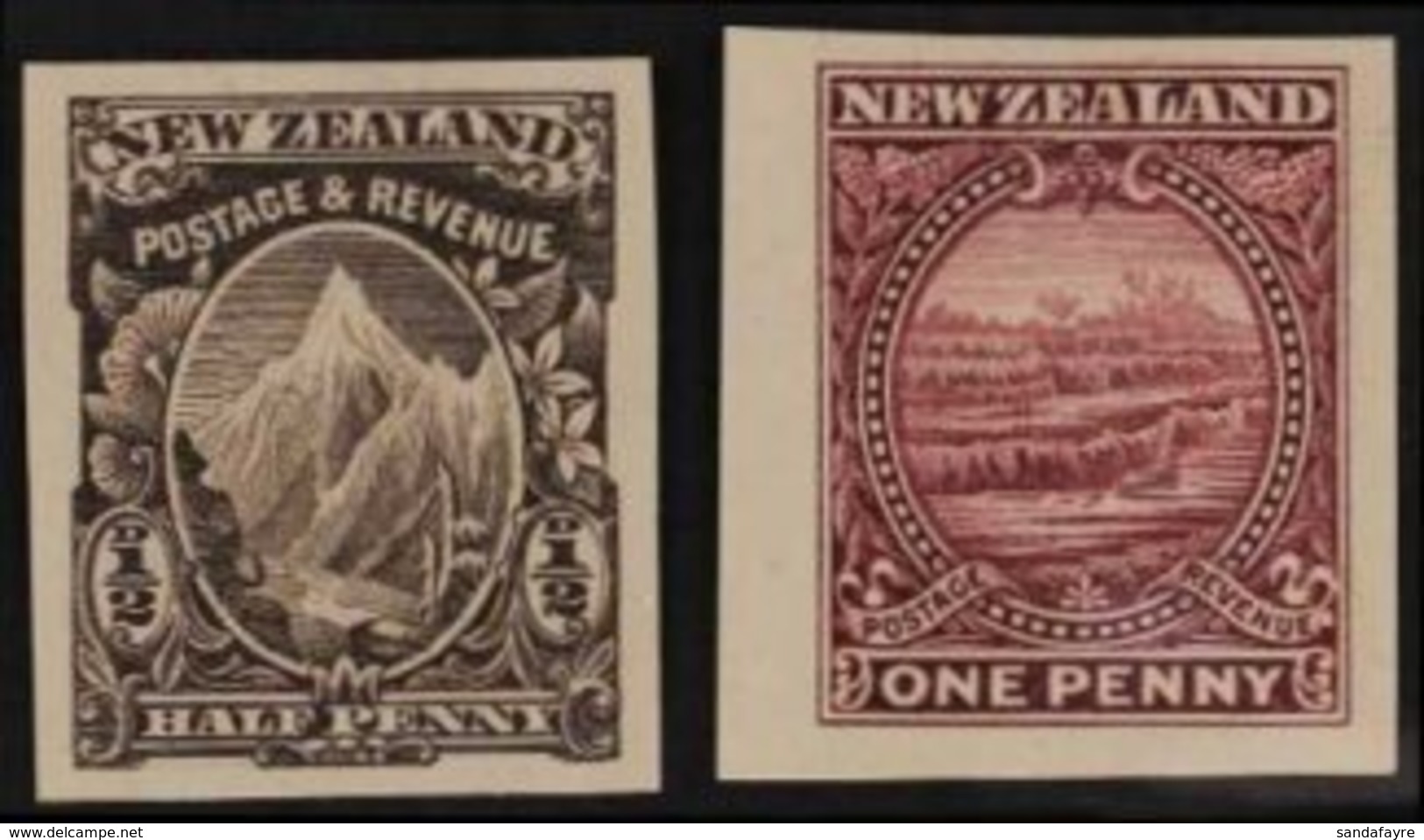 1900 PLATE PROOFS ½d Chocolate & 1d Lake Imperforate Proofs, As SG 273/4, Very Fine Without Gum (2 Proofs). For More Ima - Sonstige & Ohne Zuordnung