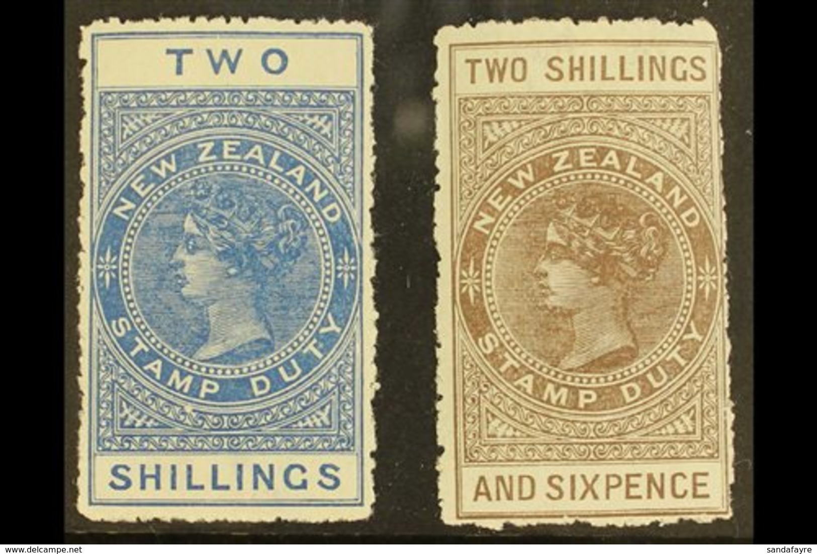 1913-21 POSTAL FISCAL 2s Deep Blue & 2s6d Grey Brown, SG F111/112, Fine Mint (2 Stamps) For More Images, Please Visit Ht - Other & Unclassified