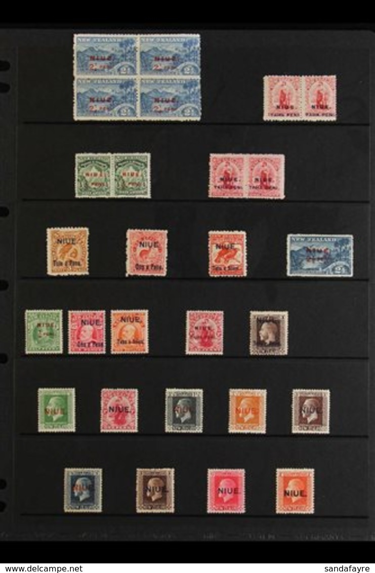 1902-67 VERY FINE MINT COLLECTION On Stock Pages & Includes 1902 2½d Block Of 4 With "no Stop After Peni" Variety (SG 2/ - Niue