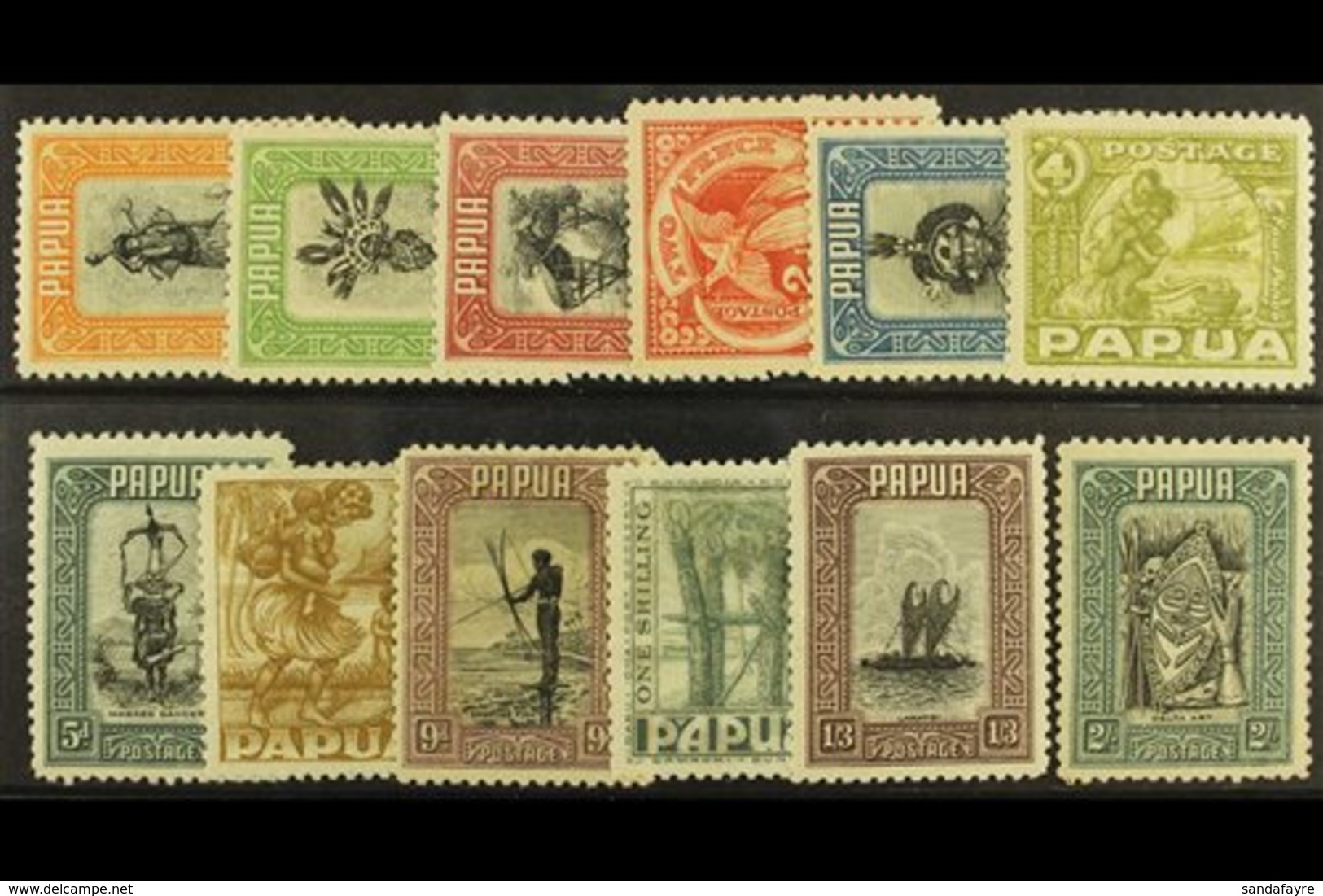 1932 Pictorial Set To 2s, SG 130/141, Mainly Fine Mint. (12) For More Images, Please Visit Http://www.sandafayre.com/ite - Papua-Neuguinea