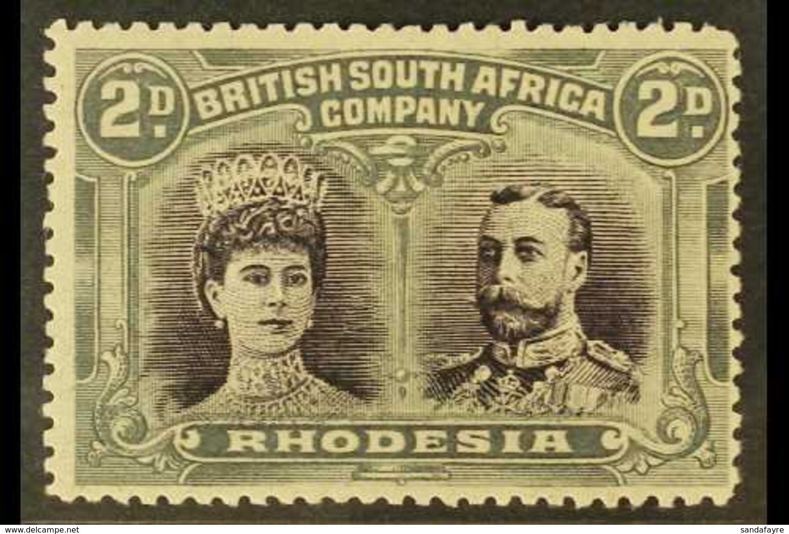 1910 2d Black Purple And Slate Grey "Double Head", SG 127, Fine Mint, Centred Right. For More Images, Please Visit Http: - Autres & Non Classés