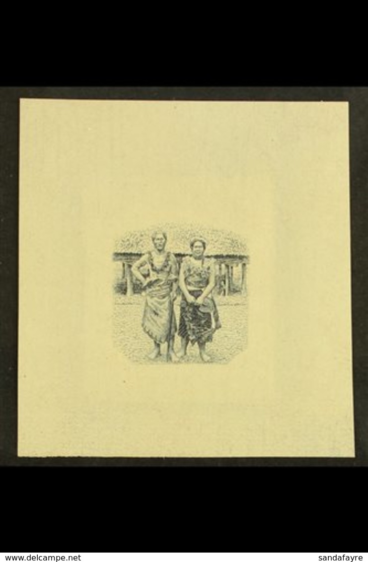1935 PICTORIAL DEFINITIVE ESSAY 2½d Value (as SG 183) Essay Die Proof Of The Central Vignette "Chief And Wife", Slightly - Samoa