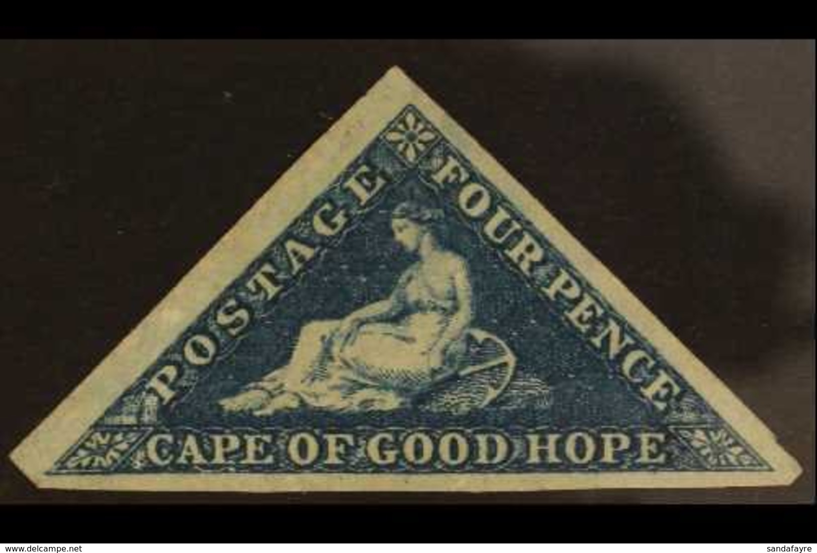 CAPE OF GOOD HOPE 1855 4d Deep Blue, SG 6a, Fine Unused, No Gum, Great Colour, Three Large To Huge Margins, Cat.£1100. F - Ohne Zuordnung