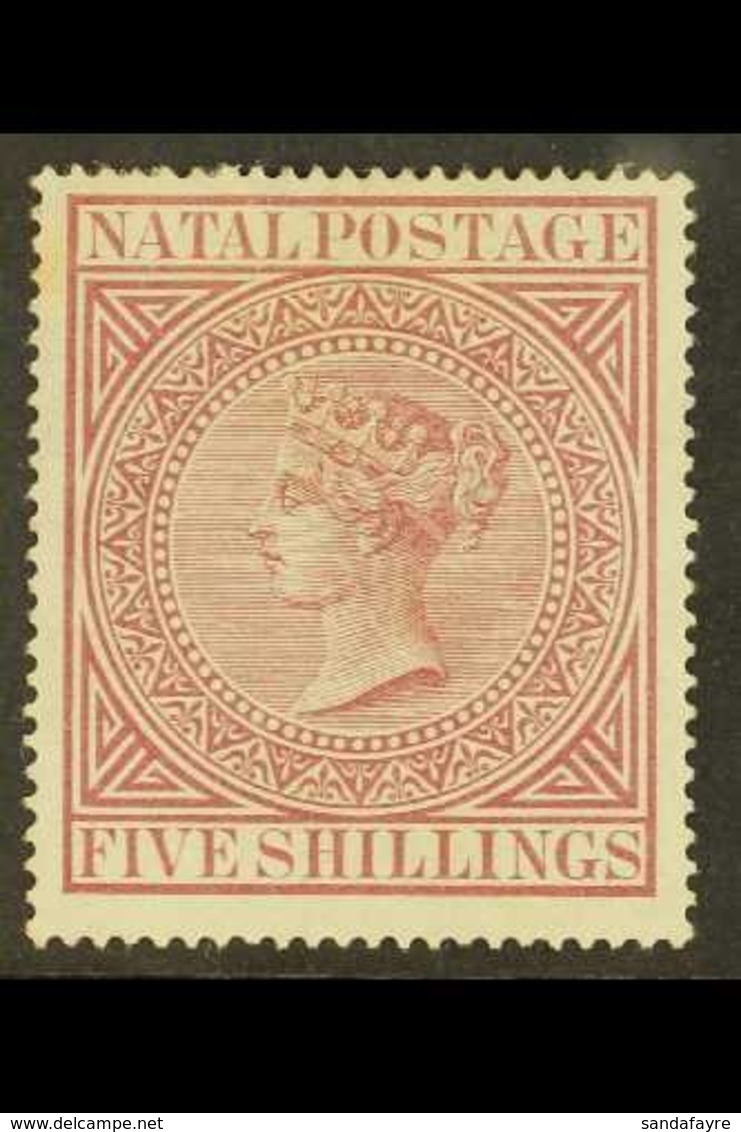 NATAL 1874-99 5s Maroon, Perf 15 X 15½, SG 71a, Mint, Light Toning In Margin At Top Left. For More Images, Please Visit  - Unclassified