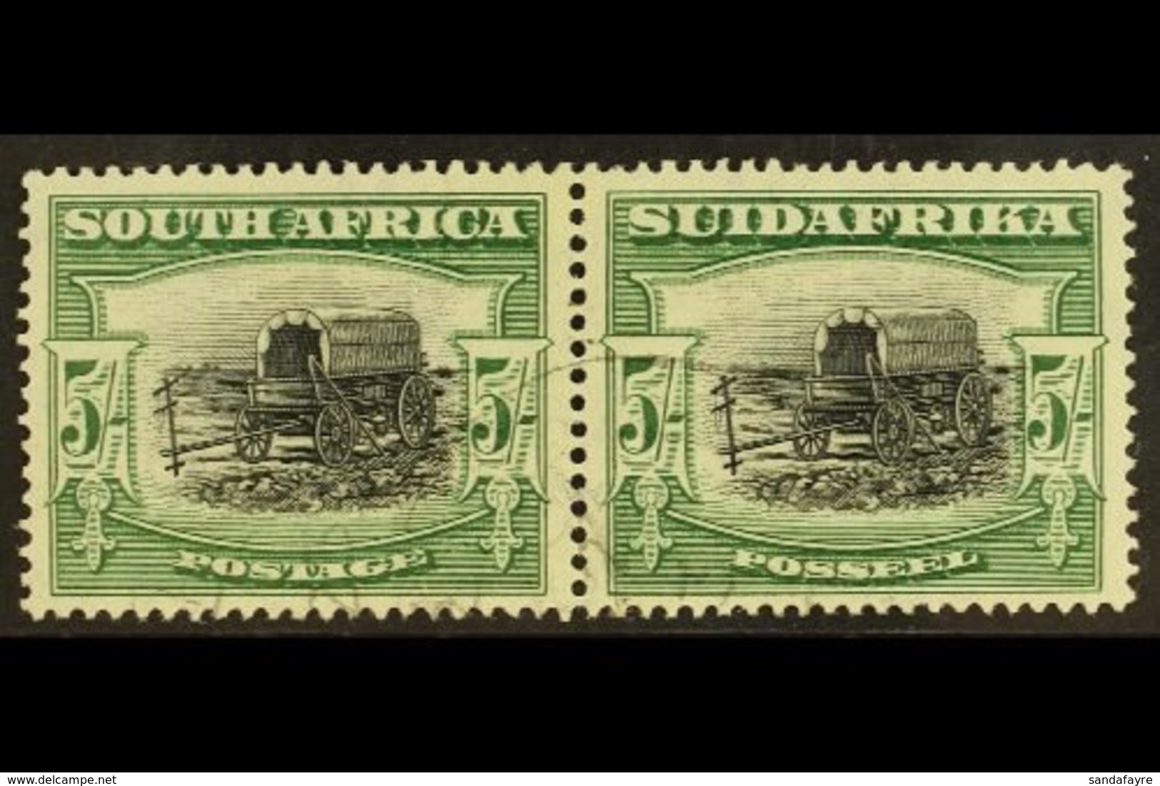 1927-30 5s Black & Green, Perf 14, SG 38, Used With Light Cancel, Cat.£900. For More Images, Please Visit Http://www.san - Non Classés