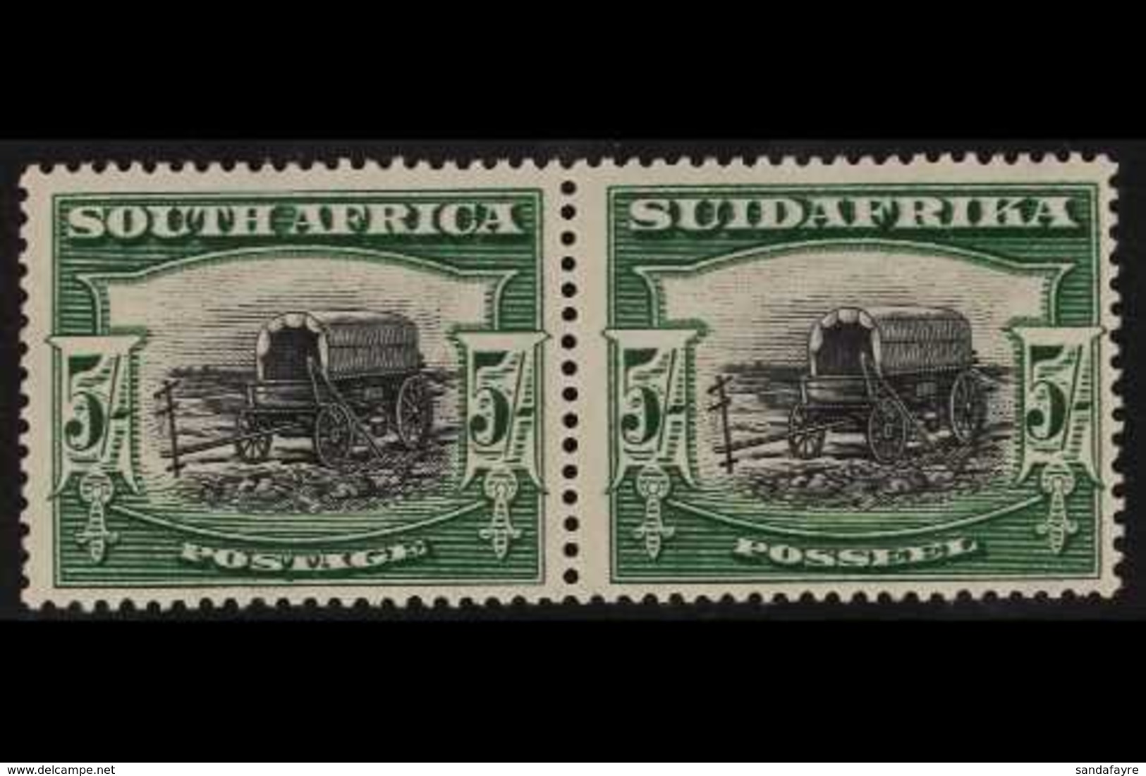 1927-30 5s Black & Green, SG 38, Very Fine Mint With Vibrant Colour. (2 Stamps) For More Images, Please Visit Http://www - Non Classés