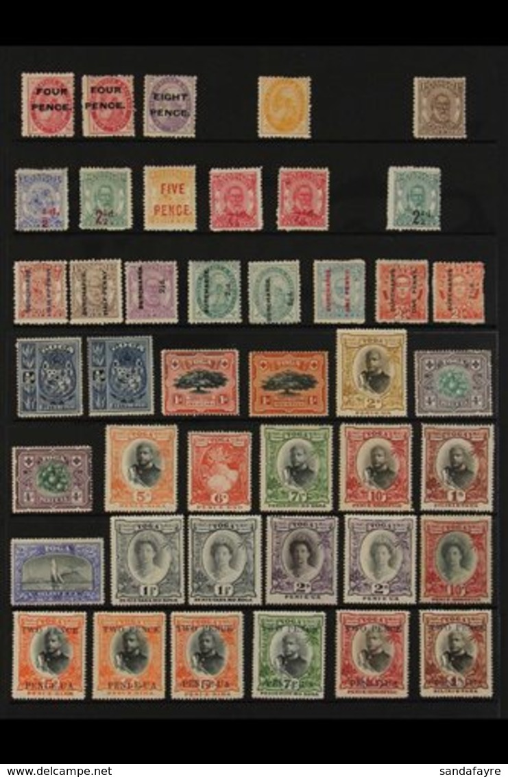 1891-1949 MINT COLLECTION An Attractive Mint Collection Presented Neatly That Includes The 1891 Surcharged Set, 1892 1s  - Tonga (...-1970)