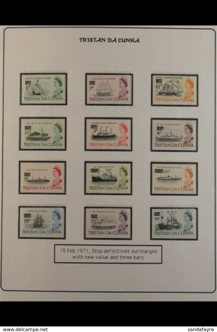 1971-98 NEVER HINGED MINT COLLECTION . Neatly Written Up In An Album With Pages Slotted Into Protective Sleeves, Appears - Tristan Da Cunha