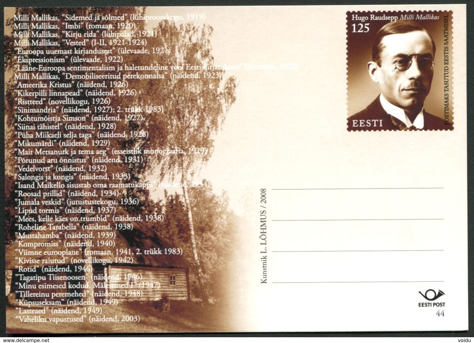 Estonia - Postal Stationery Card  2008 - Estonie
