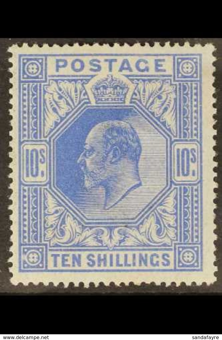 1902 10s Ultramarine, SG 265, Mint Lightly Hinged, A Beautiful Stamp. For More Images, Please Visit Http://www.sandafayr - Unclassified