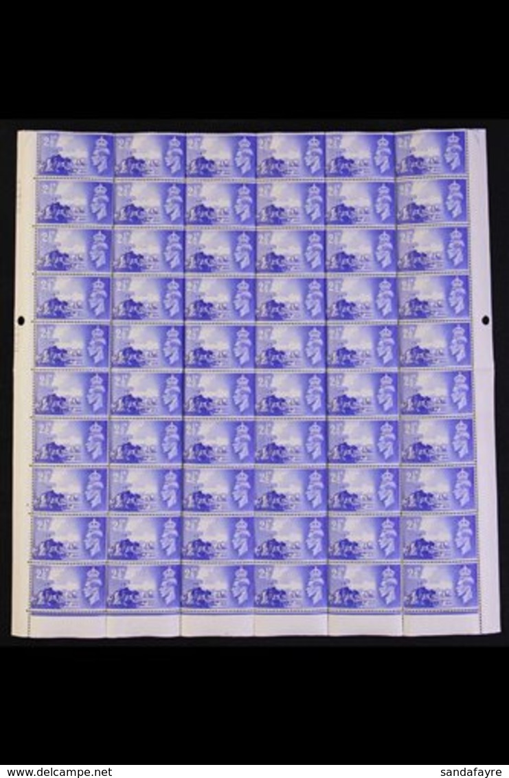 CHANNEL ISLANDS 1948 GENERAL ISSUE "Gathering Vraic", SG C1/C2, Part Panes Of 60 Stamps With Selvedge To Three Sides, 2½ - Other & Unclassified