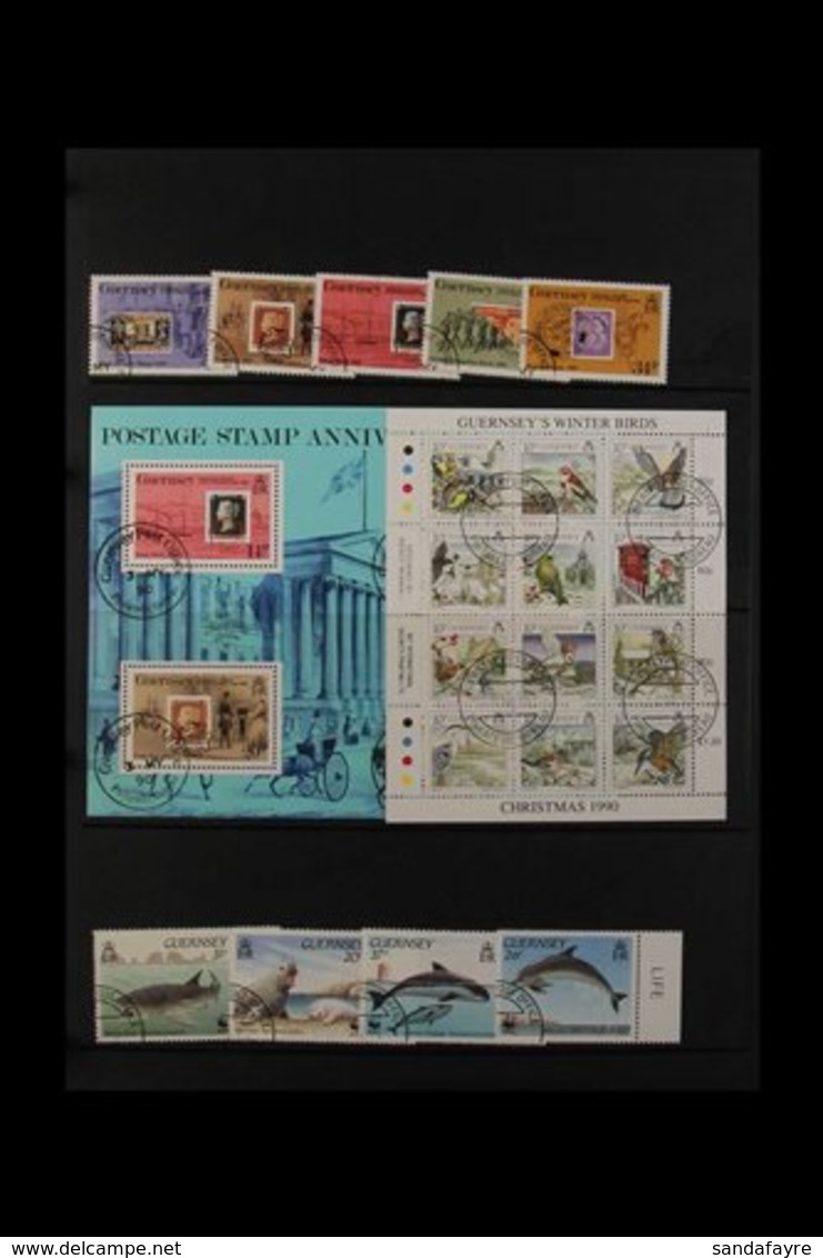 CHANNEL ISLANDS/ ISLE OF MAN 1980-1985 VERY FINE USED All Different Collection Of Sets On Hagner Leaves In A Binder. GUE - Other & Unclassified