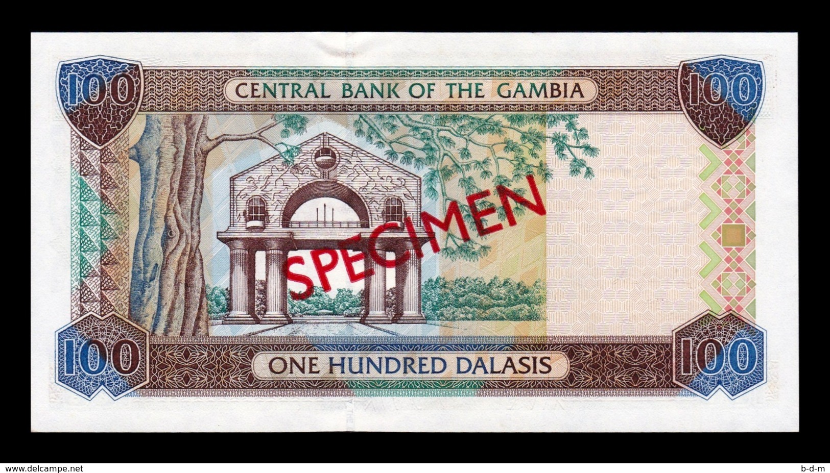 Gambia 100 Dalasis 2001-2005 Pick 24b Specimen SC UNC - Gambia