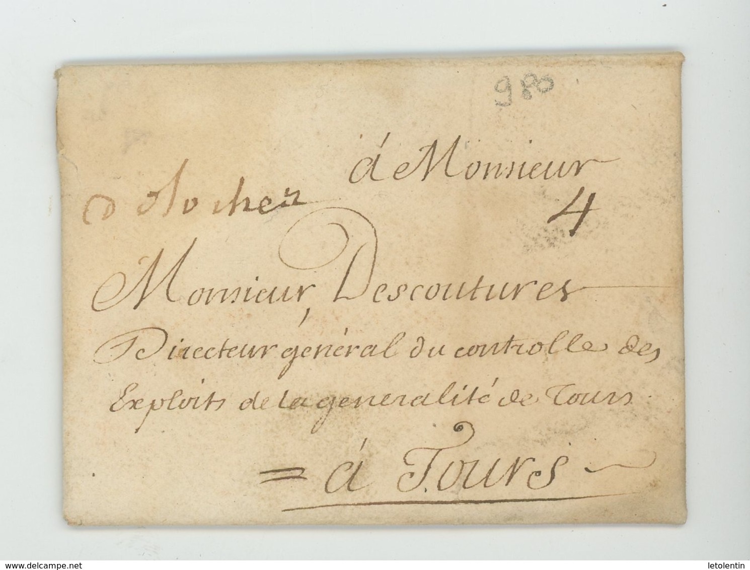 TAXE MANUSCRITE à 4 Deci SUR LETTRE DE 1717 - 1801-1848: Vorläufer XIX