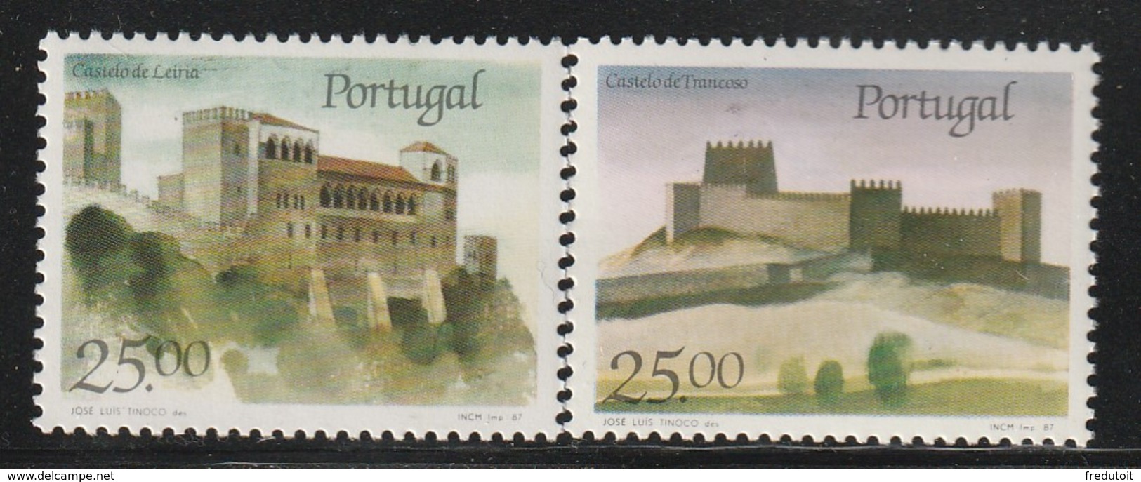 PORTUGAL - N°1697/8 ** (1987) Châteaux  (V) - Nuovi