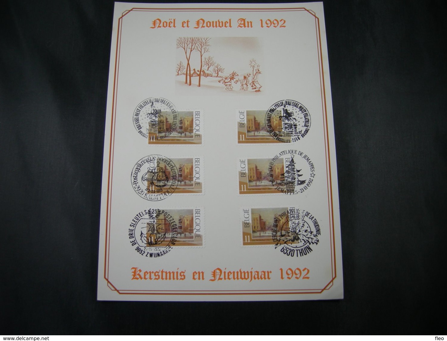 BELG.1992 2488 FDC Filatelic Card :  "  Kerstmis / Noél 92  " - 1991-2000