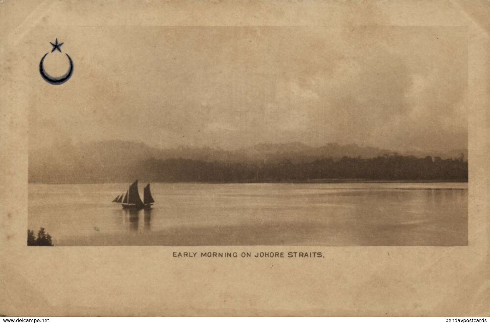 Malay Malaysia, JOHOR JOHORE, Early Morning On Johore Straits (1899) Postcard - Malaysia