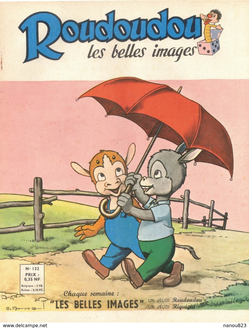 ROUDOUDOU LES PLUS BELLES IMAGES N° 132 MARS 1961 UN JEUDI ROUDOUDOU UN JEUDI RIQUIQUI LES GIBOULEES PARAPLUIE - Autres & Non Classés