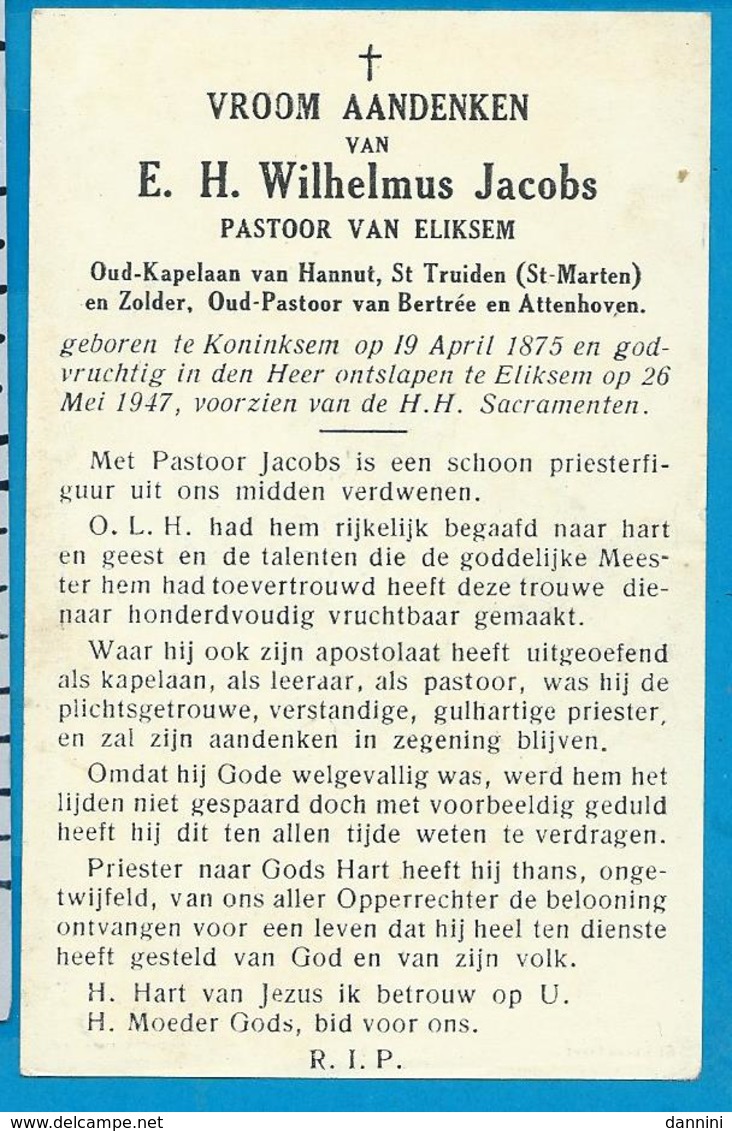 Bp    Eew. H.   Jacobs   Koninksem    Eliksem - Devotion Images