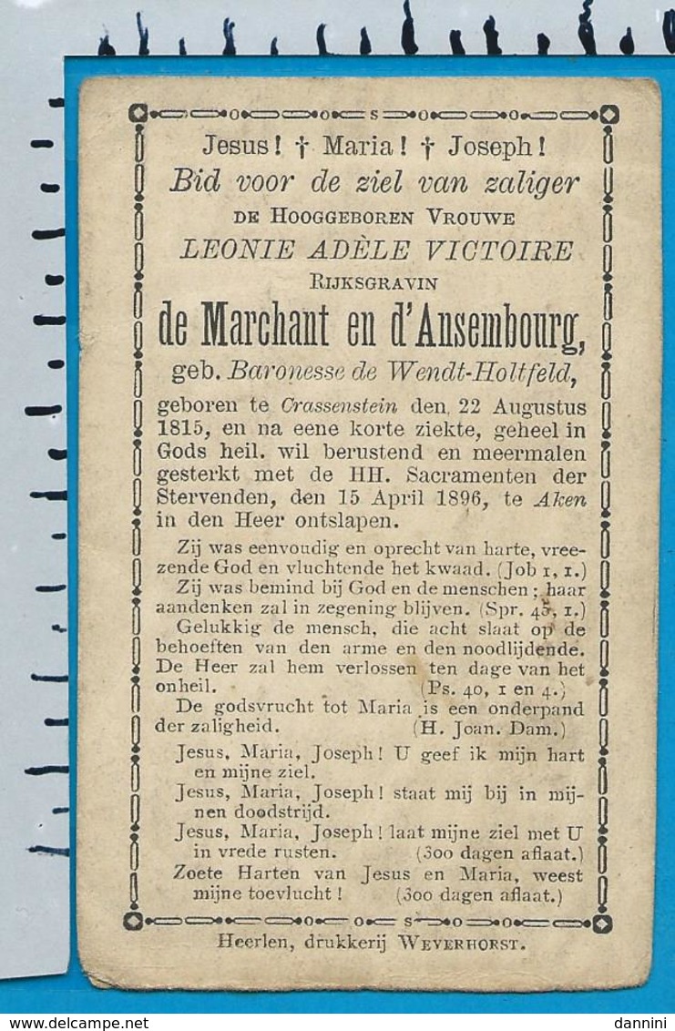 Bp    Baronesse   De Marchant En D'Ansembourg   Wendt - Holtfeld    Crassenstein   Heerlen - Devotion Images