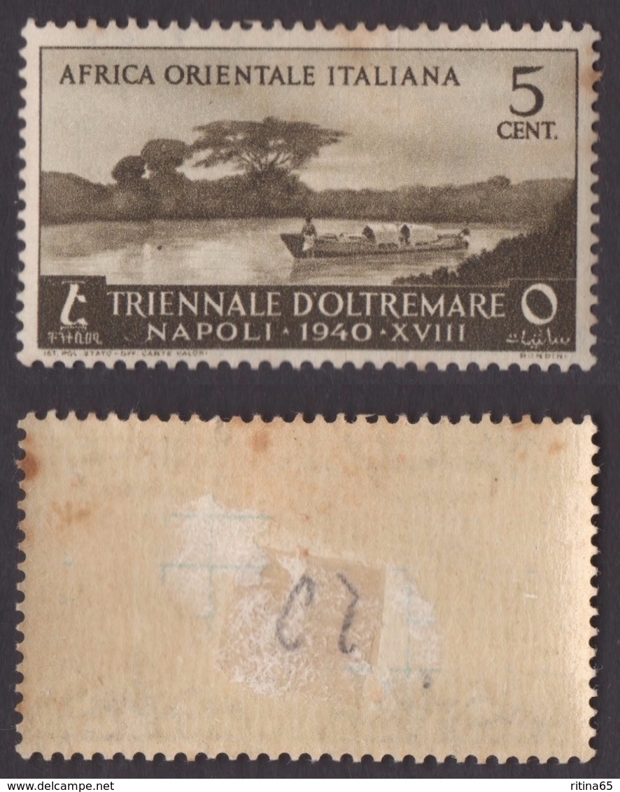 AFRICA ORIENTALE !!! 1940 5 CT. TRIENNALE D'OLTREMARE !!! 27 - Afrique Orientale