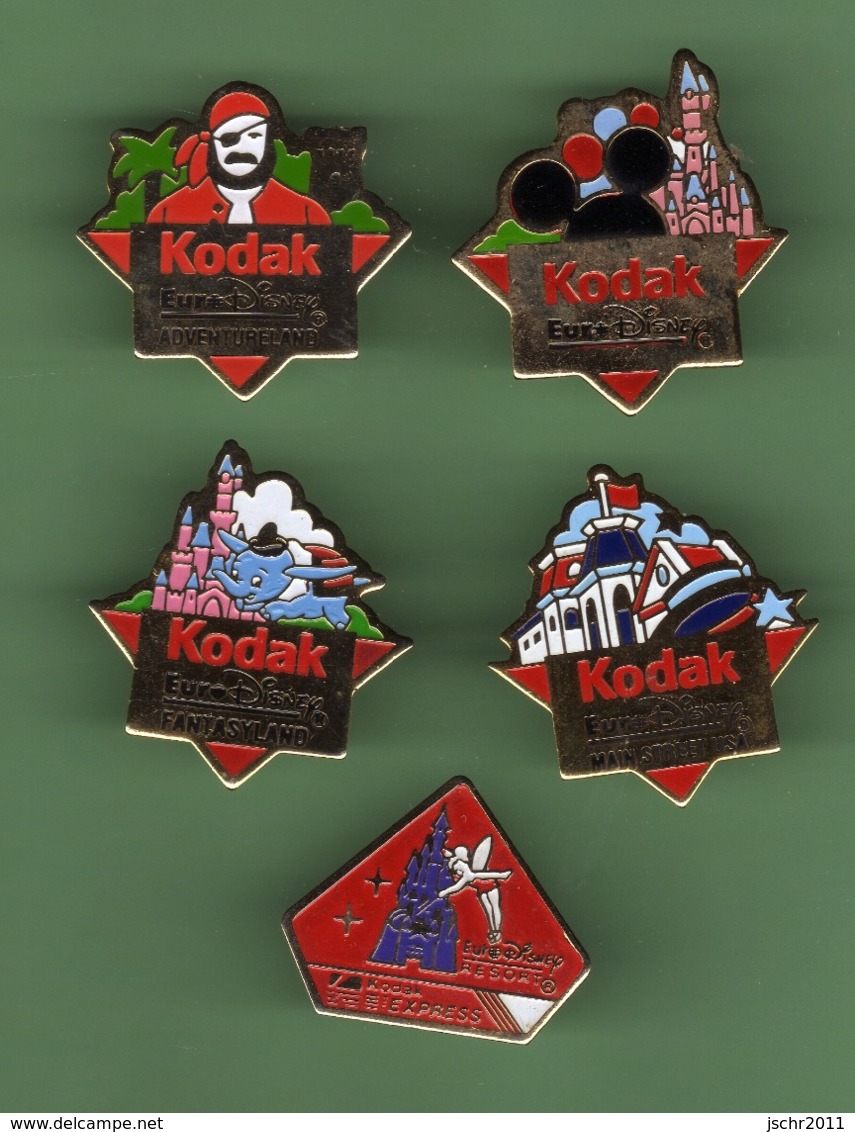 EURO DISNEY *** KODAK *** Lot De 5 Pin's Differents *** 1046 (22) - Disney