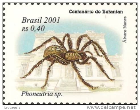 BRAZIL #2782c  -  SPIDER PHONEUTRIA SP  -  INSTITUTE BUTANTAN   - 2001 - Neufs