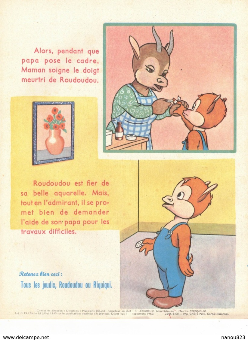 ROUDOUDOU LES PLUS BELLES IMAGES N° 120 AVEC SUPPLEMENT SEPTEMBRE 1960 UN JEUDI ROUDOUDOU UN JEUDI RIQUIQUI AQUARELLE - Autres & Non Classés