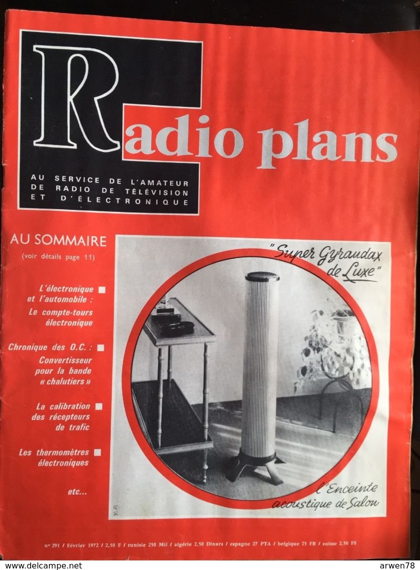 Revue Radio Plans  Television Electronique N° 291 Janvier 1972  Voir Sommaire - Computers