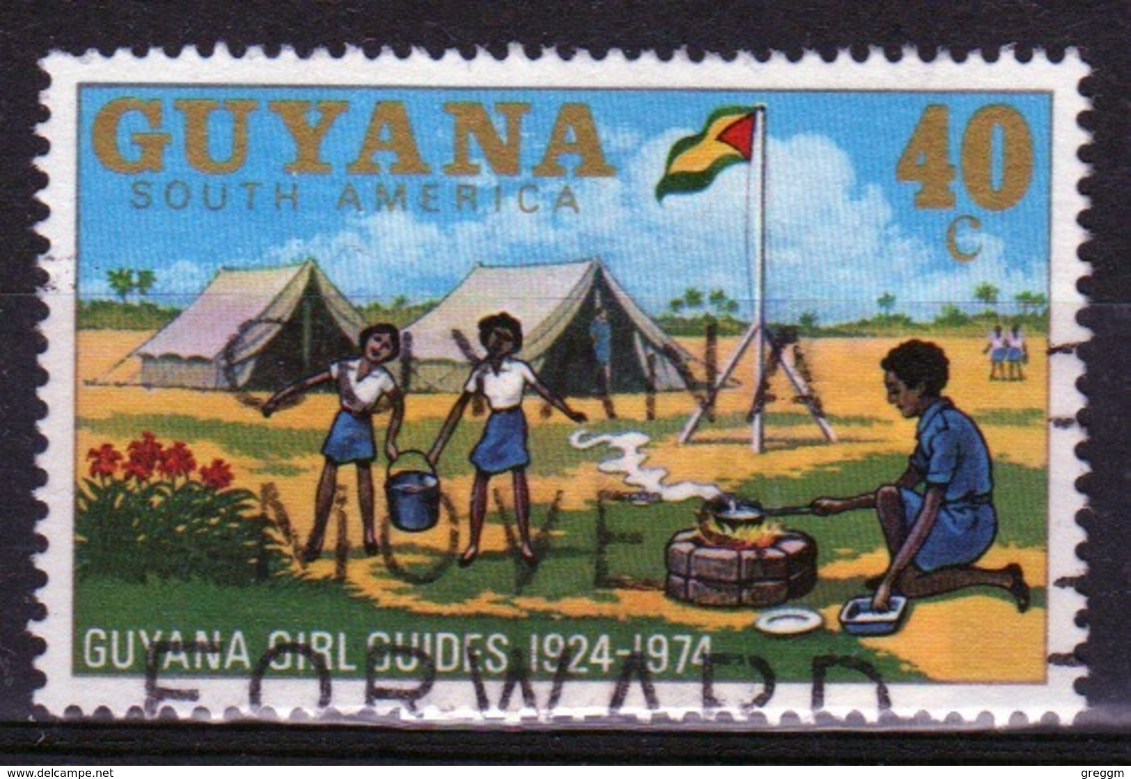 Guyana 1974 Single 40c Stamp From The Golden Jubilee Of The Girl Guides Set. - Guyana (1966-...)